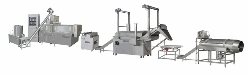 Automatic Extruded Fried Snack Food Wheat Flour Bugles Chips Making Machine Bugles Production Line Food Processing Machinery Tortilla Chips Making Machine
