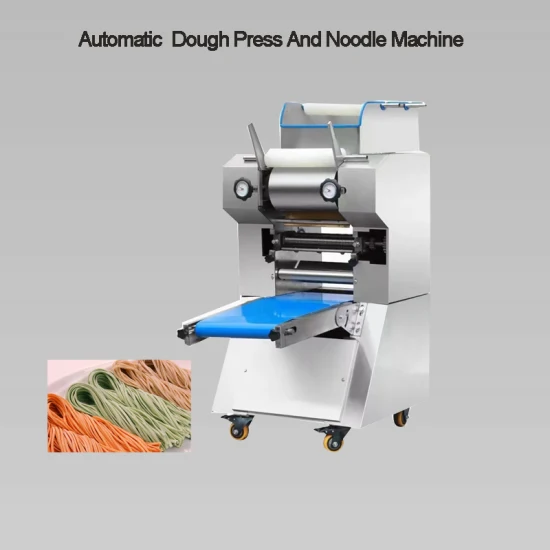Automatisches Mehl-Teigblatt aus Edelstahl für verschiedene frische, trockene Ramen-Nudeln, Nudelpressen, Herstellung, Verarbeitung und Produktion